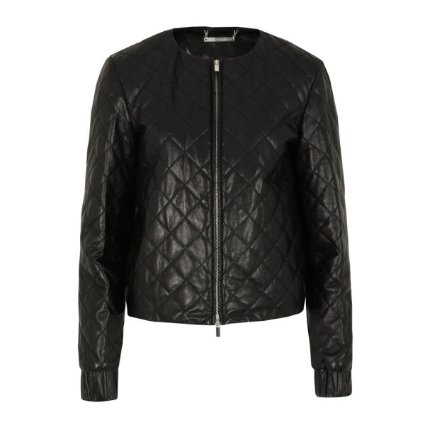 Diane von Furstenberg Women's Delilah Leather Jacket - Black - Free UK ...