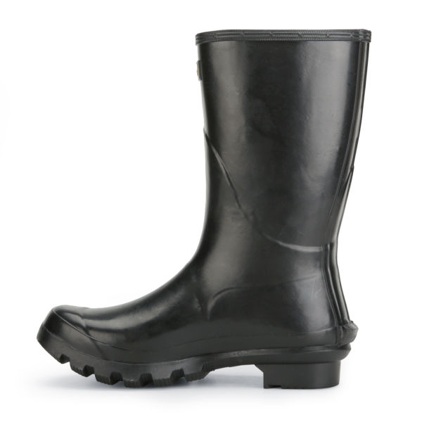 Barbour Women's Short Gloss Wellies - Black | FREE UK Delivery | Allsole