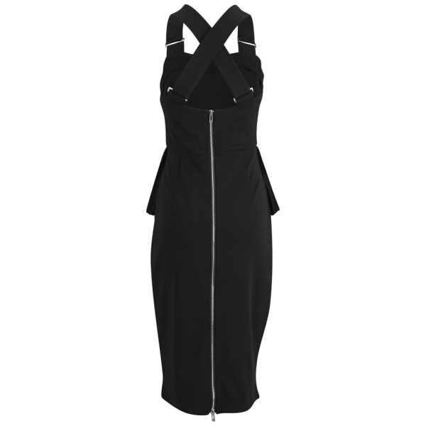Lavish Alice Women's Peplum Bodycon Midi Dress - Black Womens Clothing ...
