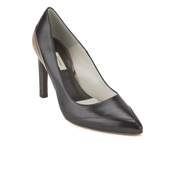 Paul Smith Shoes Women's Ayla Leather Court Shoes - Black Ante Kid ...