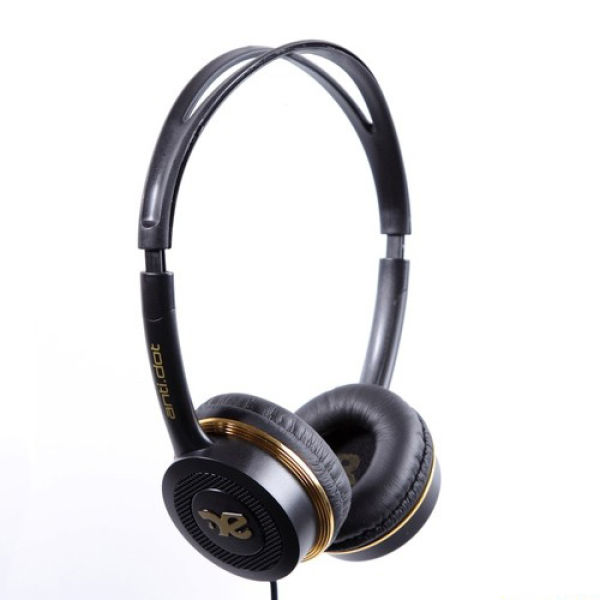 On Earz Headphones Anti.Dot Black and Gold Electronics