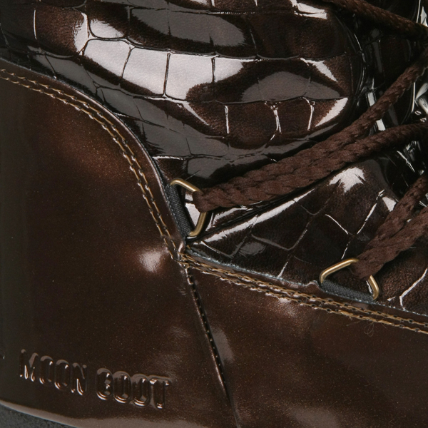 brown crocodile boots womens
