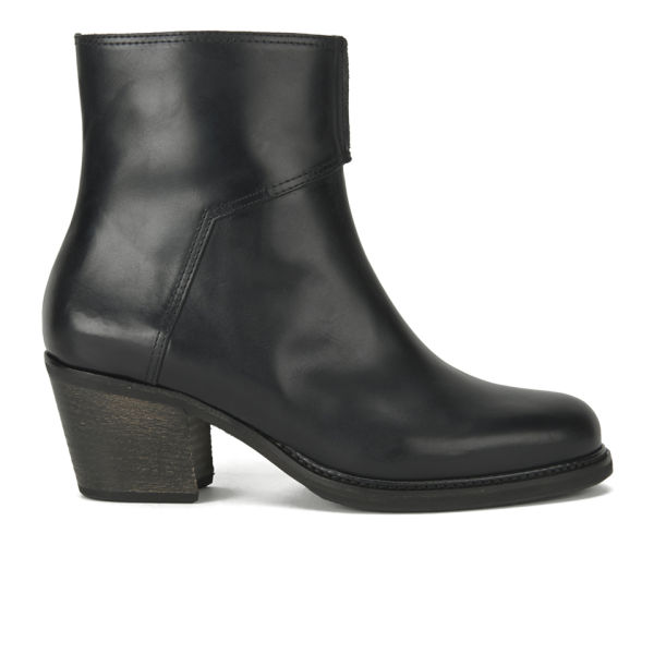 BOSS Orange Women's Ileen Heeled Leather Ankle Boots - Black - Free UK ...