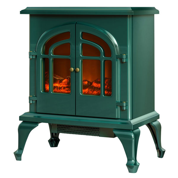 Warmlite 2000W Log Effect Stove Fire Green Homeware