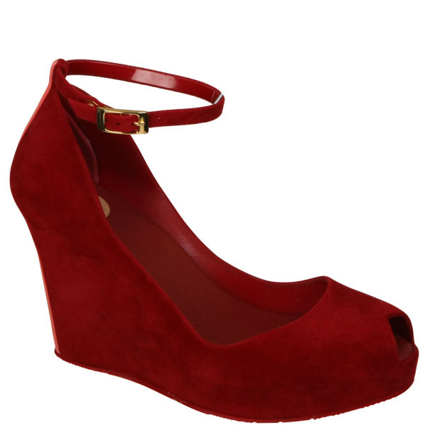 Melissa Women's Patchuli IV Shoes - Red Flock - Free UK Delivery over £50