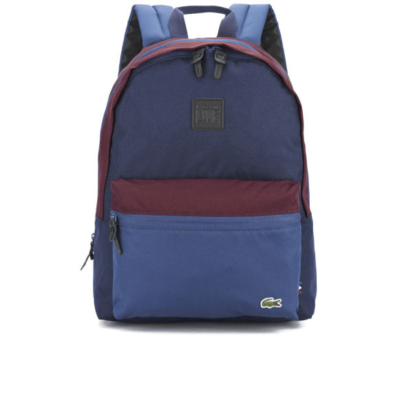 Lacoste Live Men's Backpack Blue/Burgundy Clothing