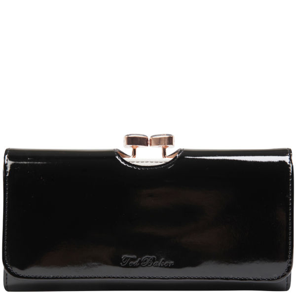 Ted Baker Lidia Bow Enamel Leather Matinee Purse Black Ted Baker Lidia Bow Enamel Leather Matinee Purse Black Image 1