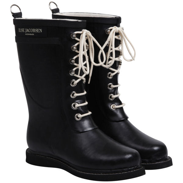 Ilse Jacobsen Women's 3/4 Rubber Boot - Black - Free UK Delivery over £50