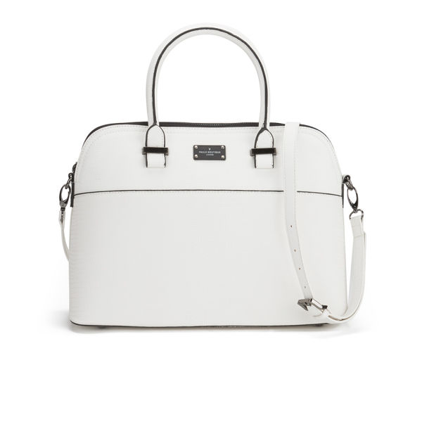 Paul S Boutique Maisy Tonal Snake Bowler Bag Off White