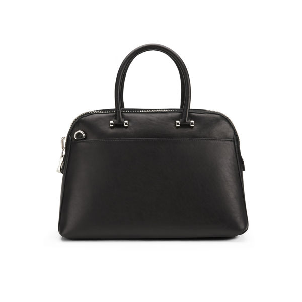 MILLY Blake Medium Kettle Leather Tote Bag Black Free UK Delivery