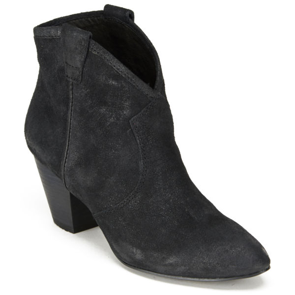 Ash Women's Jalouse Reverse Broken Leather Heeled Ankle Boots - Black ...