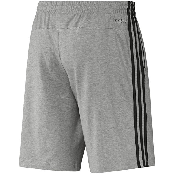 adidas Men's Essential 3 Stripe Shorts - Grey/Black Sports