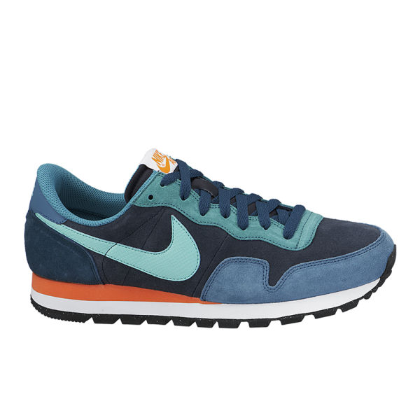 navy blue and orange nike sneakers