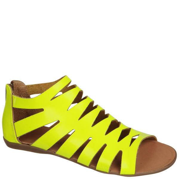 yellow box gladiator sandals