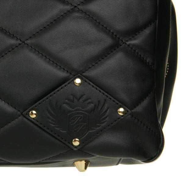 Penelope And Parker Lizi Quilted Leather Laptop Bag Black