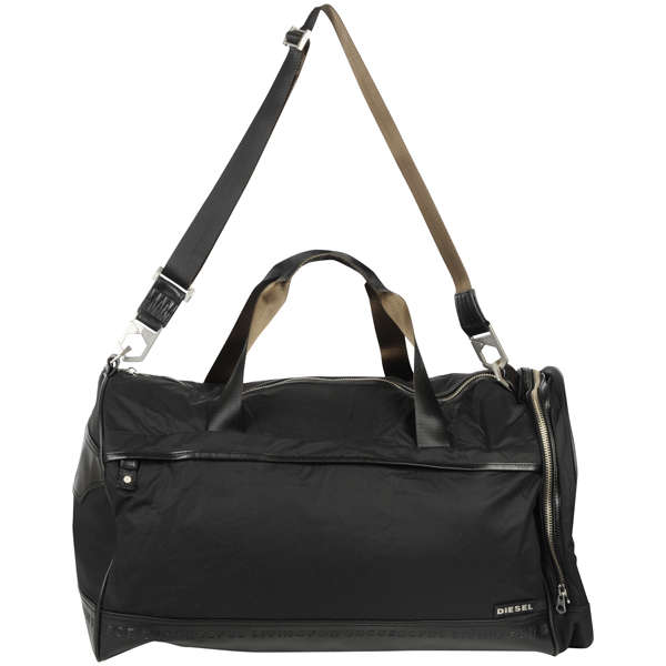 Diesel On The Road Twice Cheerio Leather Holdall - Black