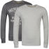 Brave Soul Men's Sebubla 2-Pack Crew Neck Sweat Jumpers-Charcoal Marl / Grey Marl Brave Soul Men's Sebubla 2-Pack Crew Neck Sweat Jumpers-Charcoal Marl / Grey Marl