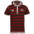 Brave Soul Men's Kubla Short Sleeve Striped Hooded Top - Charcoal/Burgundy Brave Soul Men's Kubla Short Sleeve Striped Hooded Top - Charcoal/Burgundy