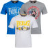 Everlast Men's 3-Pack Graphic T-Shirts - Grey Marl/White/Cobalt Everlast Men's 3-Pack Graphic T-Shirts - Grey Marl/White/Cobalt