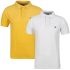 Soul Cal Men’s 2 Pack Chemical Pique Polo-Shirt - White/Yellow Soul Cal Men’s 2 Pack Chemical Pique Polo-Shirt - White/Yellow