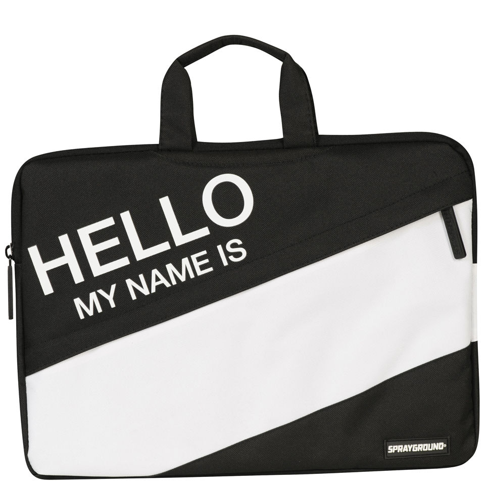 sprayground hello my name is backpack