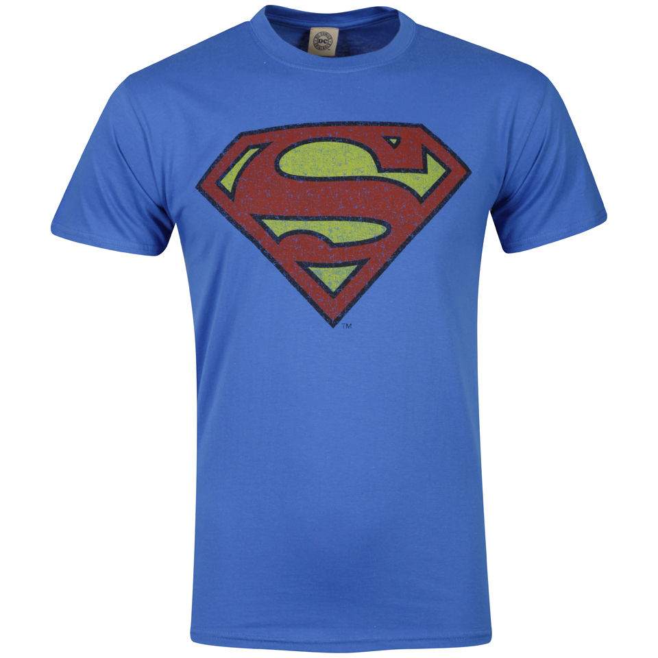 DC Comics Men's Superman Shield T-Shirt - Blue - XXL - Bleu