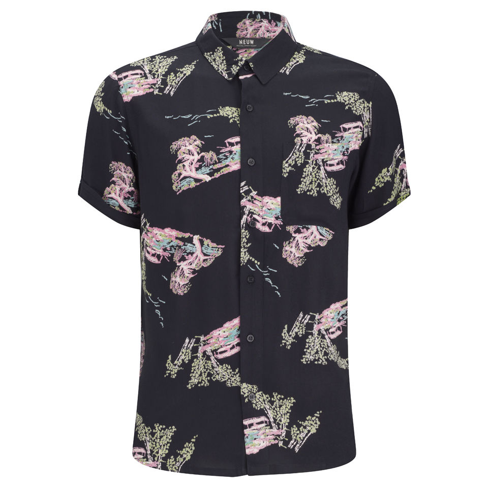 NEUW Men's Print Shirt - Black - Free UK Delivery Available