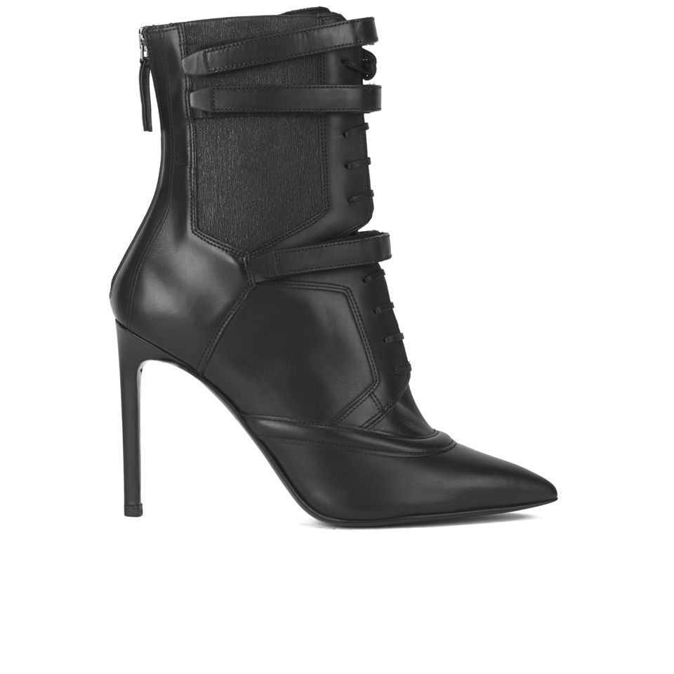 BOSS Hugo Boss Women's Judy Lace Up Leather Heeled Ankle Boots - Black ...