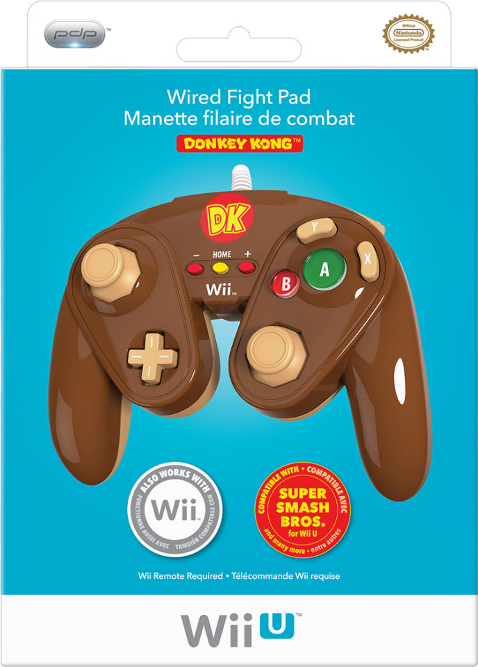 Super Smash Bros officially Licensed Wired Fight Pad - Donkey Kong Super Smash Bros officially Licensed Wired Fight Pad - Donkey Kong