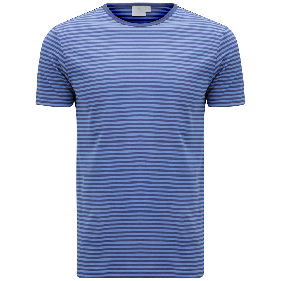 Sunspel Men's Crew Neck T-Shirt - French Stripe Indigo - Free UK ...