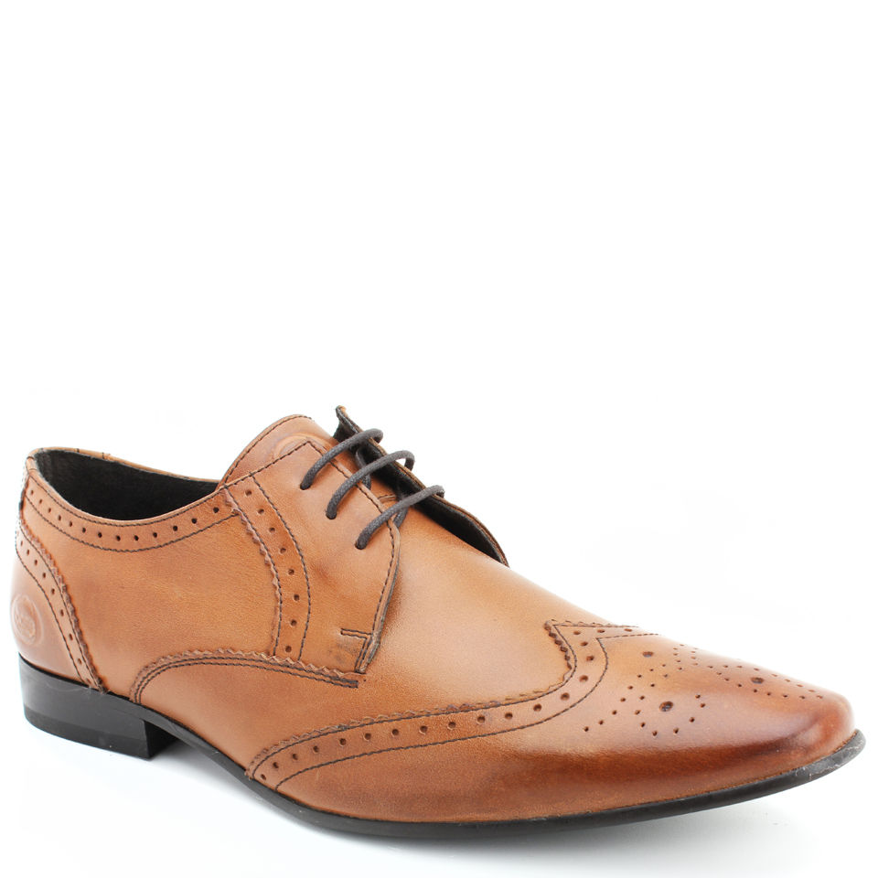 Base London Men's Alexander Lace Up Dress Shoes Waxy Tan Clothing