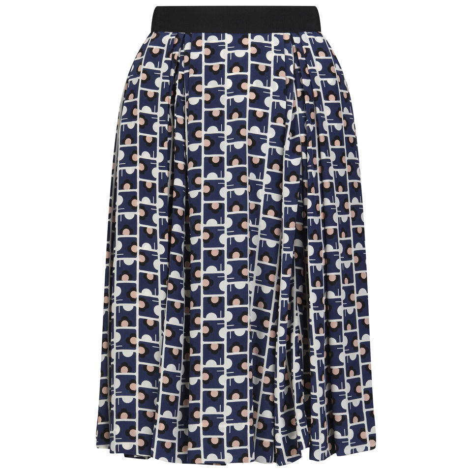Orla Kiely Women's Skirt Indigo Free UK Delivery Available