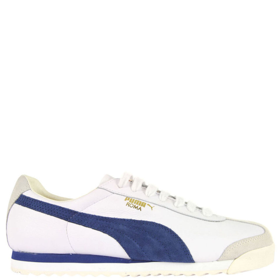 Puma roma white and blue clearance