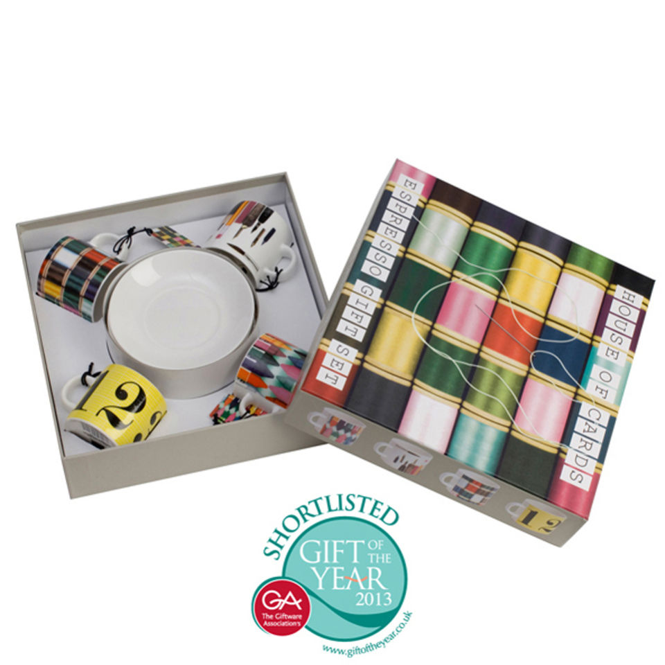 Eames Office House of Cards Espresso Gift Set of 4 