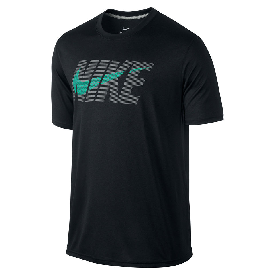 Nike Men's Legend Short Sleeve Nike Swoosh T-Shirt - Black Clothing ...