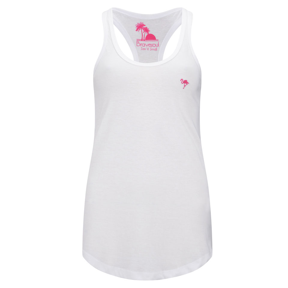 Brave Soul Womens Alice Racer Back Vest   White      Womens Clothing