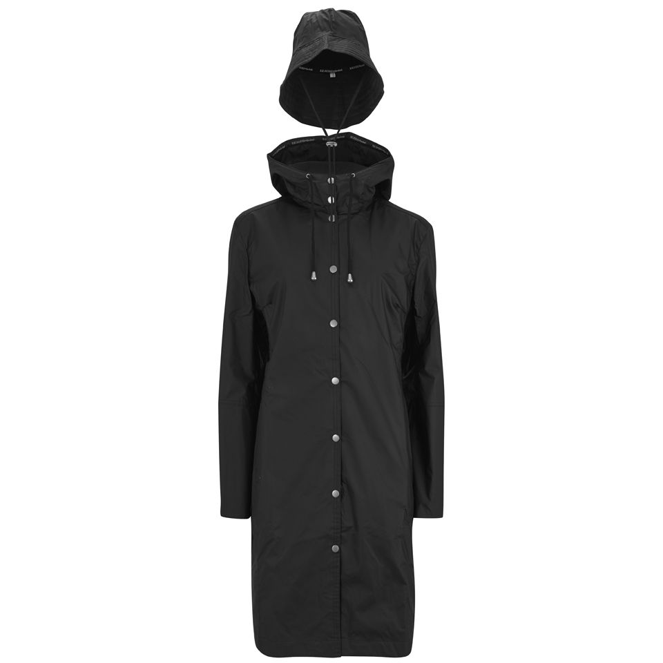 Ilse Jacobsen Women's Classic Hooded Raincoat Black Free UK