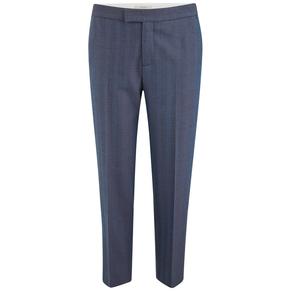 Paul by Paul Smith Women's Tonal Stripe Wool Blend Trousers - Blue/Grey ...