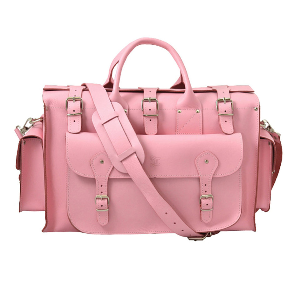 pink wheeled holdall