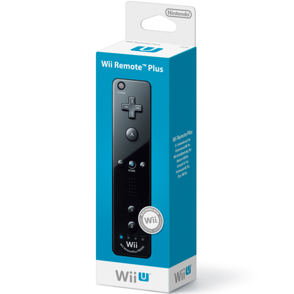 Wii U Wii Remote Plus Additional Set Wii U Remote Plus - Black Wii U accessories | Zavvi