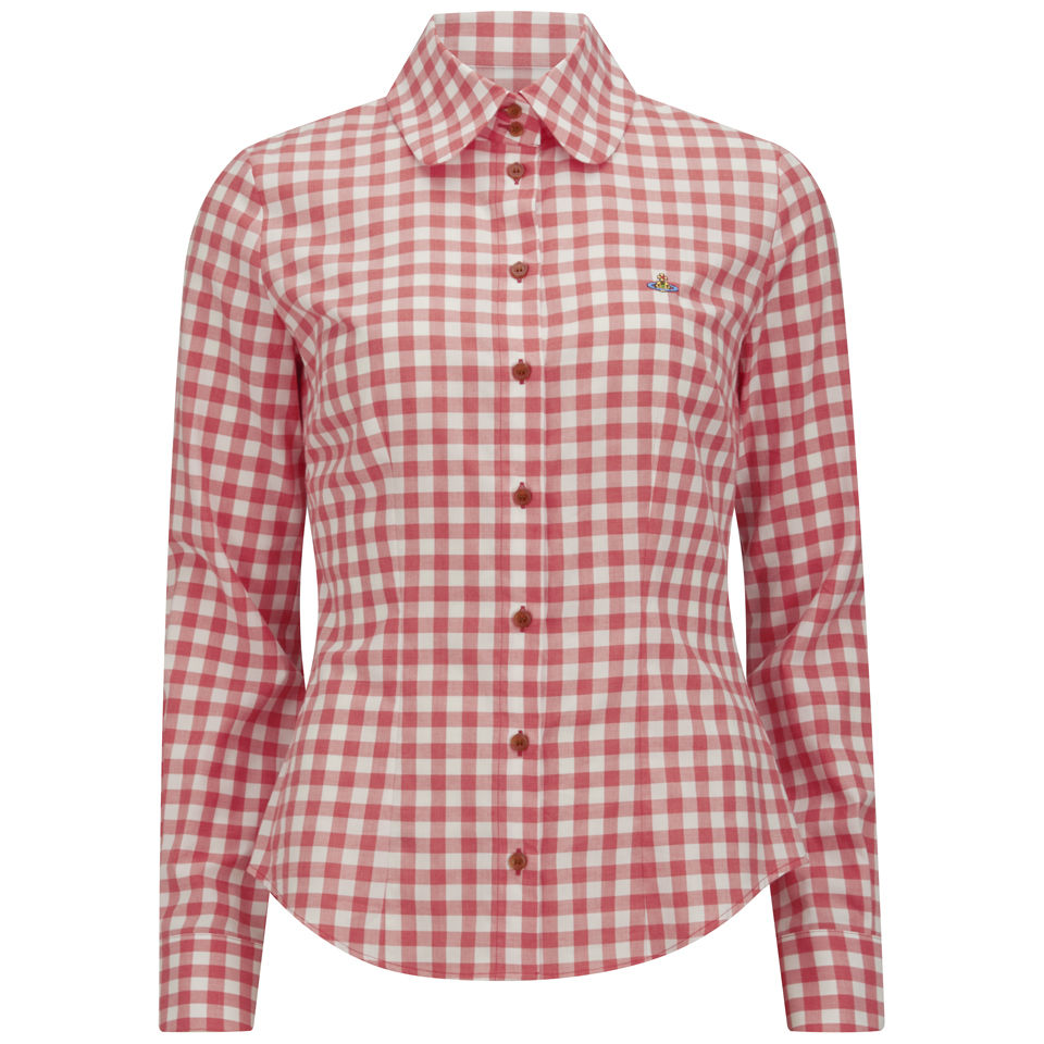 Retro Checkered Modest Blouse Peplum Tops for Women