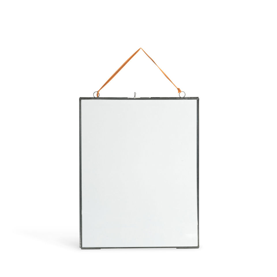 Nkuku Extra Large Kiko Antique Zinc Glass Frame Portrait 36x29cm
