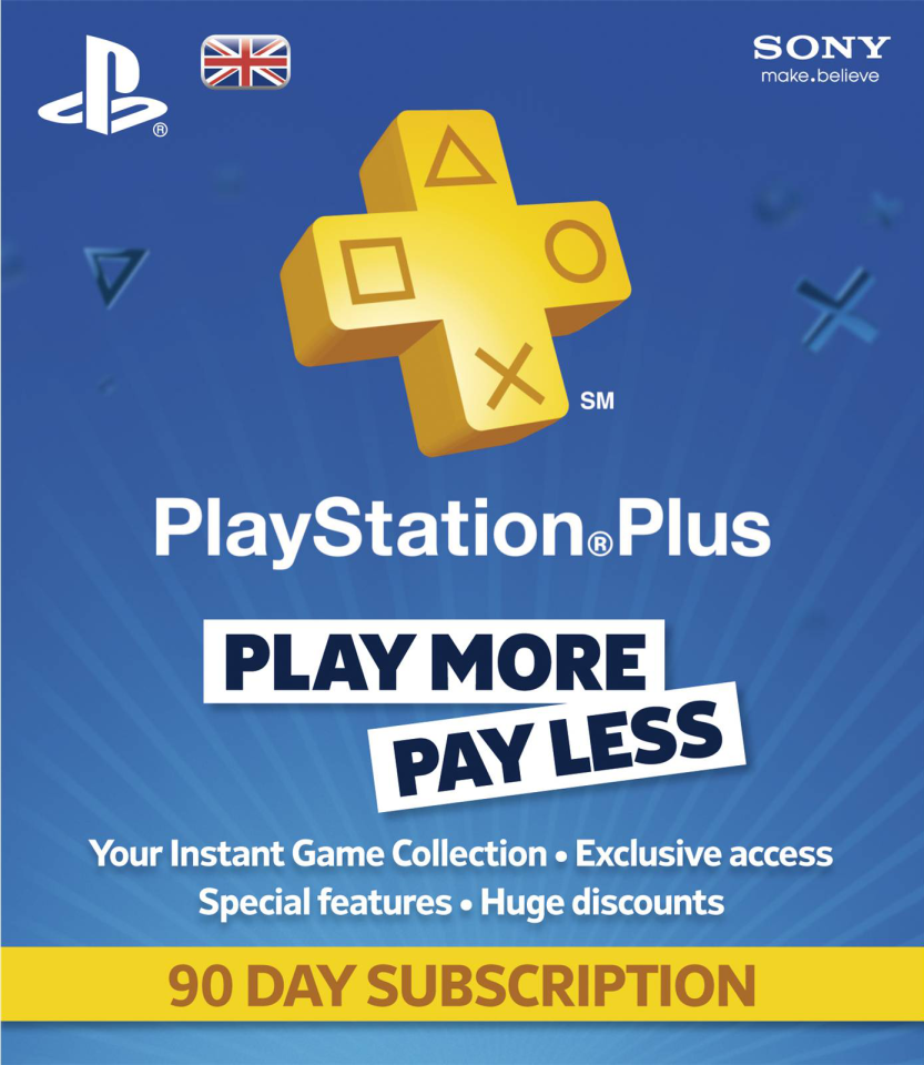 PlayStation Plus Card 90 Day Subscription PS3 | Zavvi