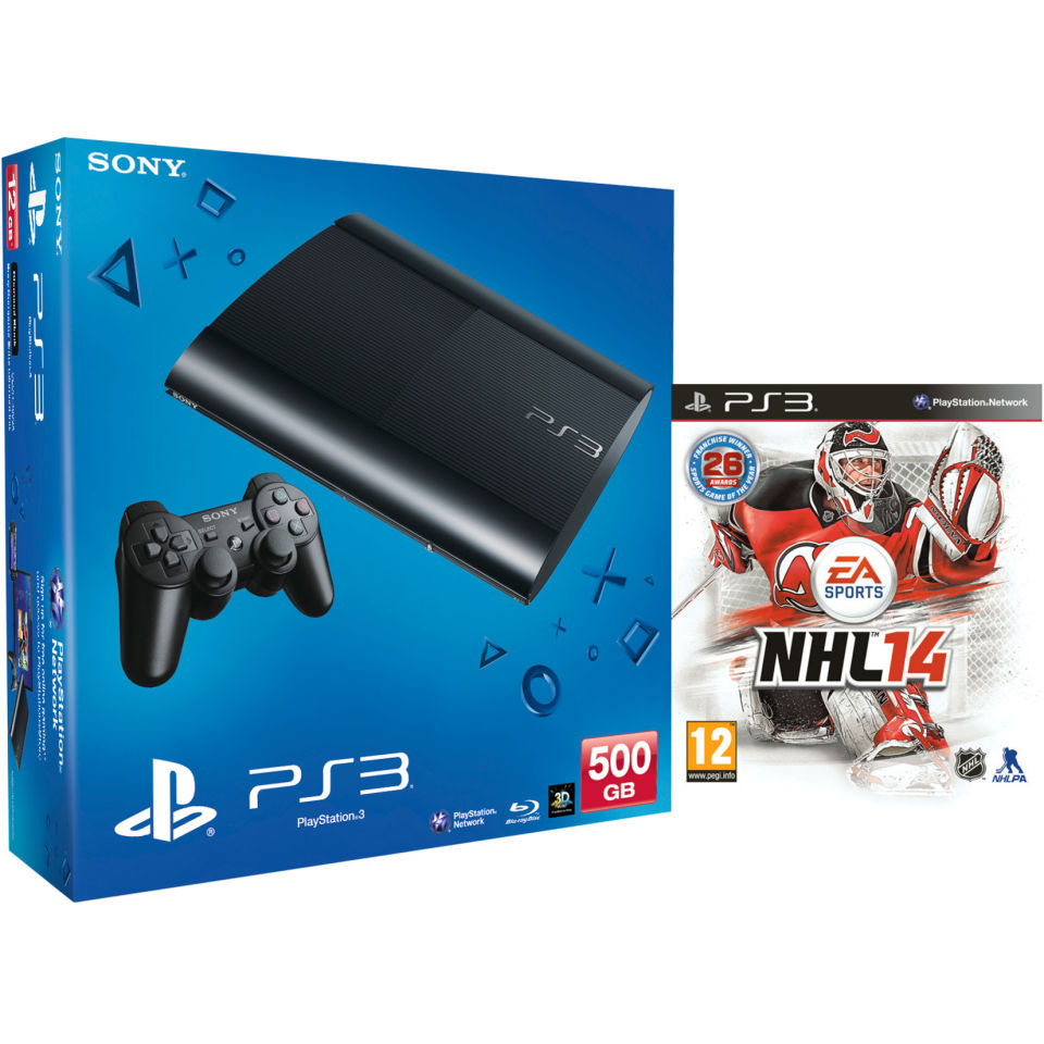 PS3 New Sony PlayStation 3 Slim Console (500 GB) Black Includes