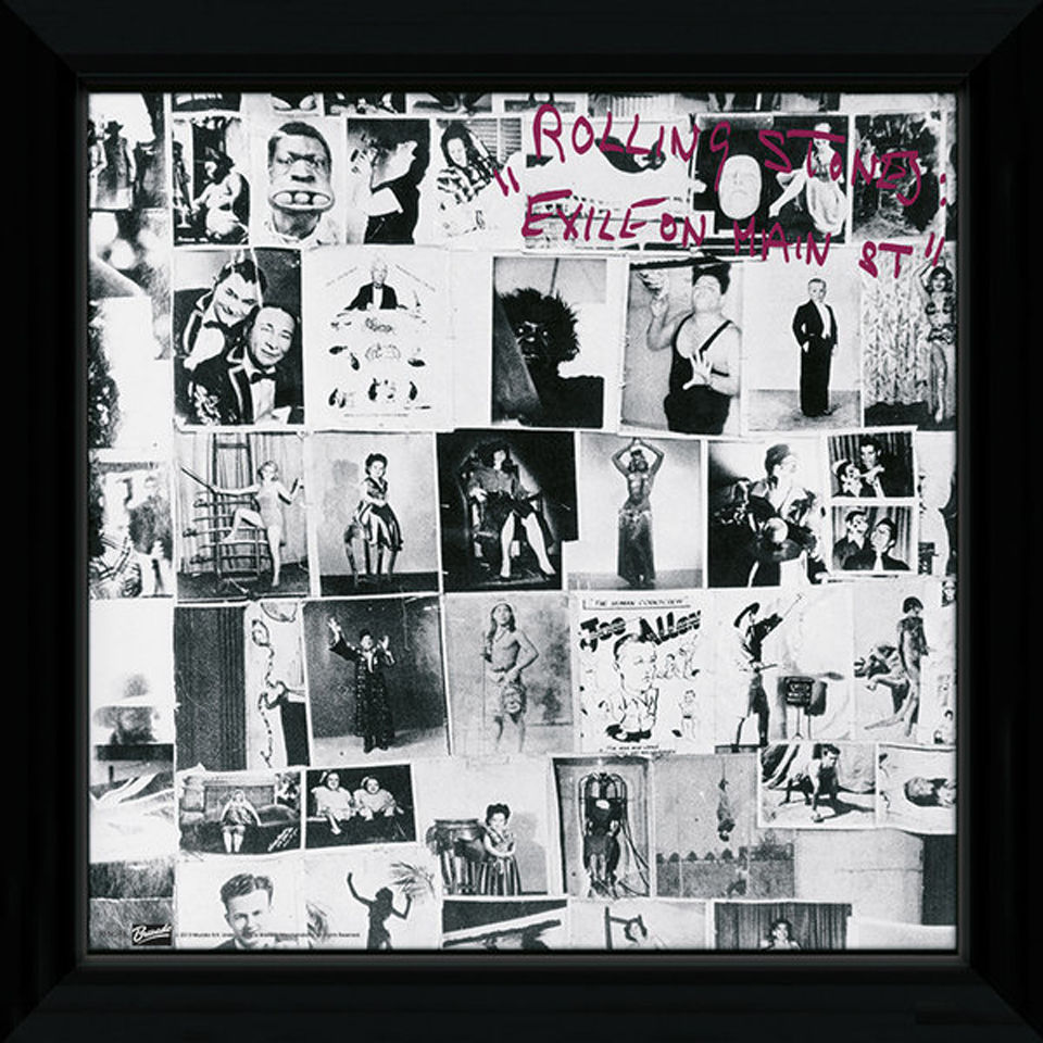 The Rolling Stones Exile on Main - 12"" x 12"" Framed ...
