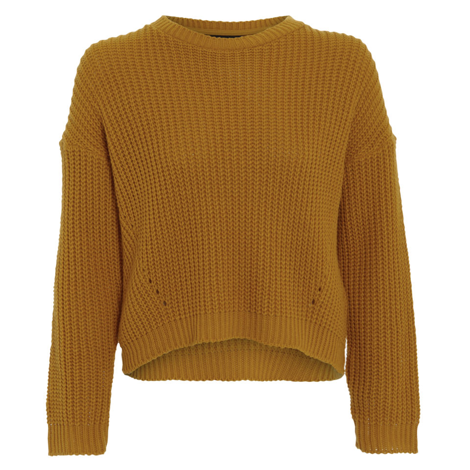 Damned Delux Women's Cesca Knitted Jumper - Mustard Gold Womens ...