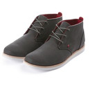 Boxfresh Men's Dalston Waxed Canvas Chukka Boots - Charcoal/Red - UK 8