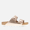 Birkenstock Women's Arizona Leather Double Strap Sandals - Metallic Copper
