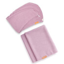 Image of Aquis Lisse Luxe Hair Turban and Hair Towel - Desert Rose Bundle 740297241167