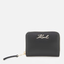 Offerte prezzi Karl lagerfeld women s k/signature small zip wallet - black Karl lagerfeld women s k/signature small zip wallet - black